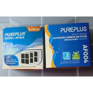 Two 3-Packs PUREPLUS AF004 Activated Carbon Air Filters